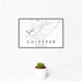 12x18 Culpeper Virginia Map Print Landscape Orientation in Classic Style With Small Cactus Plant in White Planter