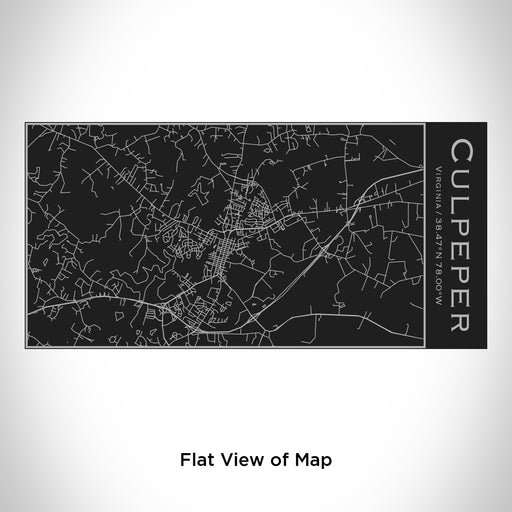 Rendered View of Culpeper Virginia Map Engraving on 17oz Stainless Steel Insulated Cola Bottle in Black