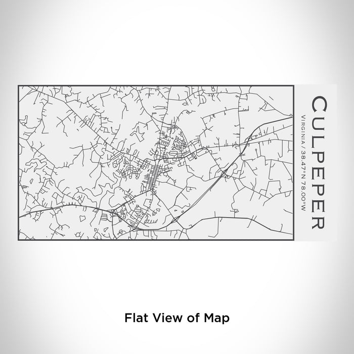 Rendered View of Culpeper Virginia Map Engraving on 17oz Stainless Steel Insulated Cola Bottle in White