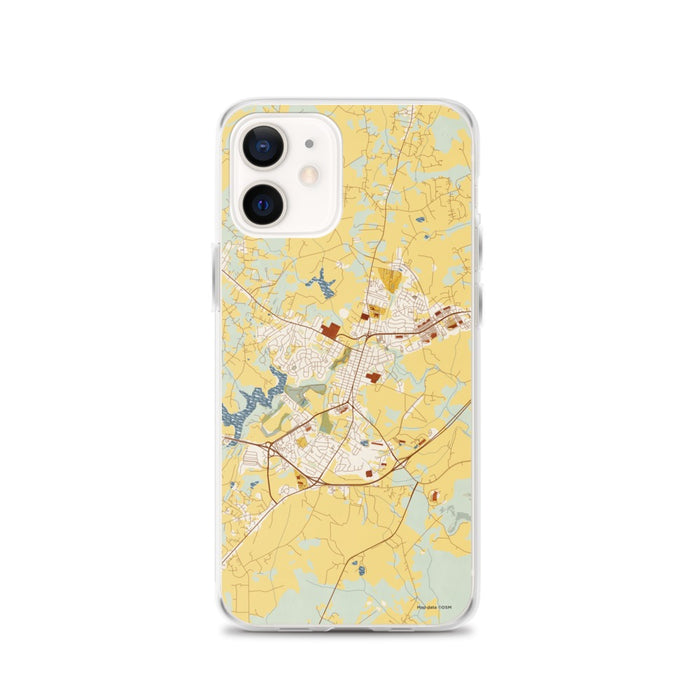Custom Culpeper Virginia Map iPhone 12 Phone Case in Woodblock