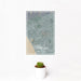 12x18 Culver City California Map Print Portrait Orientation in Afternoon Style With Small Cactus Plant in White Planter