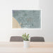 24x36 Culver City California Map Print Lanscape Orientation in Afternoon Style Behind 2 Chairs Table and Potted Plant