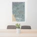 24x36 Culver City California Map Print Portrait Orientation in Afternoon Style Behind 2 Chairs Table and Potted Plant