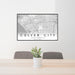 24x36 Culver City California Map Print Lanscape Orientation in Classic Style Behind 2 Chairs Table and Potted Plant
