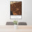 24x36 Culver City California Map Print Portrait Orientation in Ember Style Behind 2 Chairs Table and Potted Plant