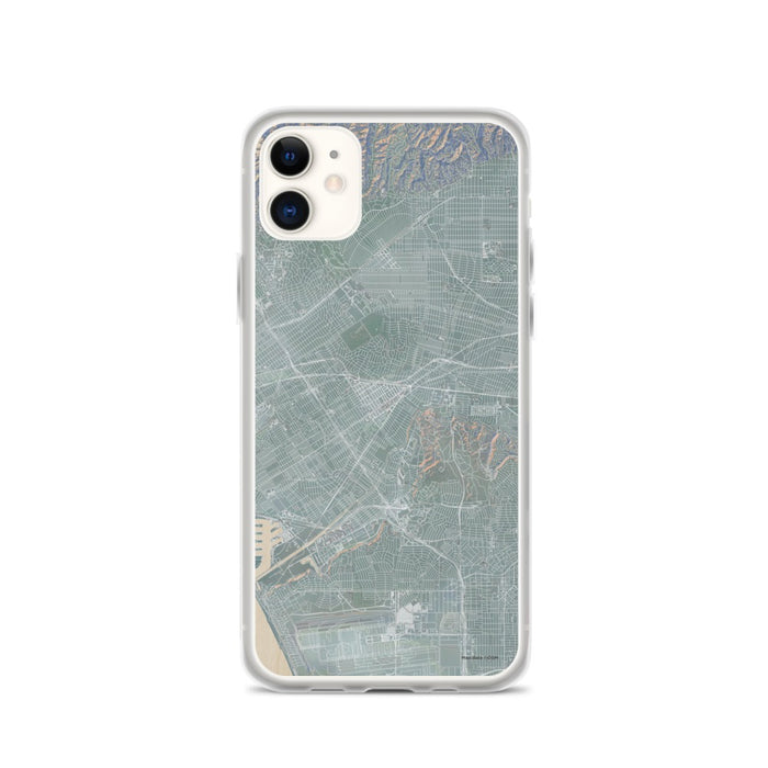 Custom iPhone 11 Culver City California Map Phone Case in Afternoon