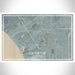 Culver City California Map Print Landscape Orientation in Afternoon Style With Shaded Background