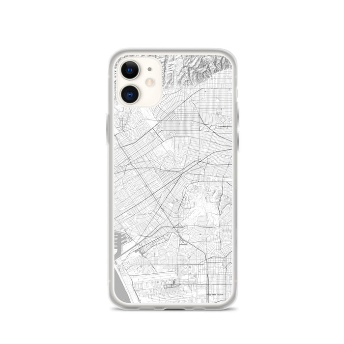 Custom iPhone 11 Culver City California Map Phone Case in Classic