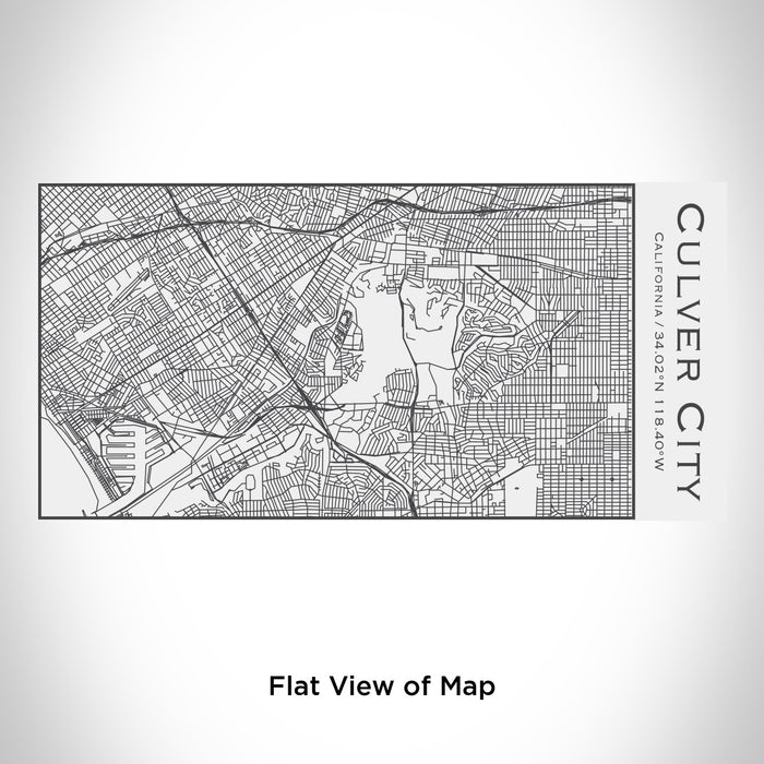 Rendered View of Culver City California Map Engraving on 17oz Stainless Steel Insulated Cola Bottle in White