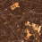 Culver City California Map Print in Ember Style Zoomed In Close Up Showing Details