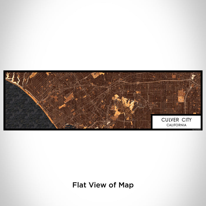 Flat View of Map Custom Culver City California Map Enamel Mug in Ember
