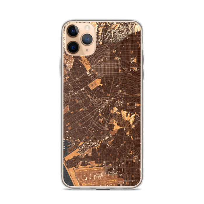 Custom iPhone 11 Pro Max Culver City California Map Phone Case in Ember