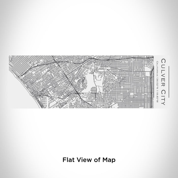 Rendered View of Culver City California Map Engraving on 10oz Stainless Steel Insulated Cup with Sliding Lid in White