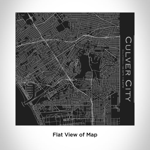 Rendered View of Culver City California Map Engraving on 17oz Stainless Steel Insulated Tumbler in Black