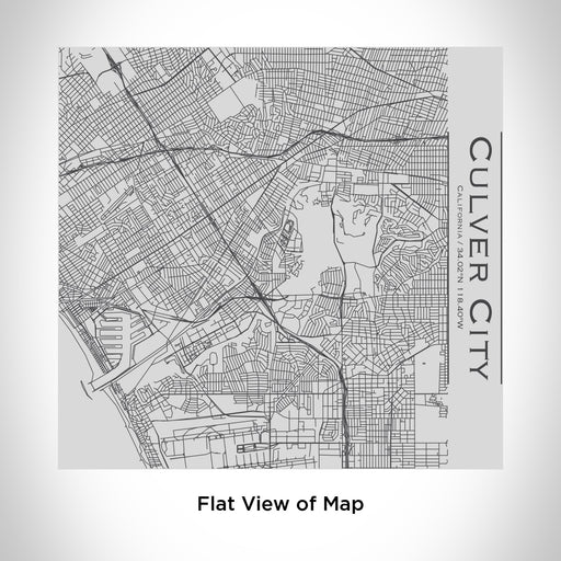 Rendered View of Culver City California Map Engraving on 17oz Stainless Steel Insulated Tumbler