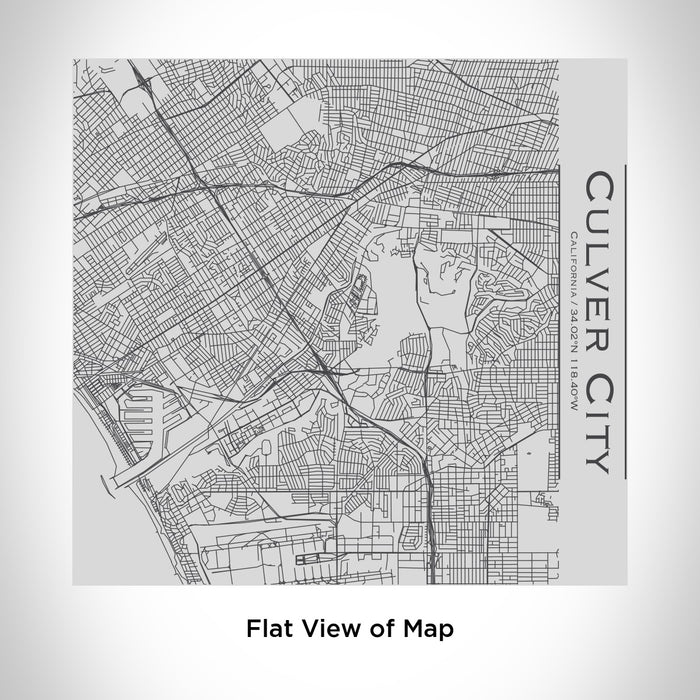 Rendered View of Culver City California Map Engraving on 17oz Stainless Steel Insulated Tumbler