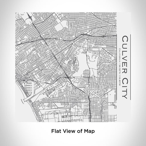 Rendered View of Culver City California Map Engraving on 17oz Stainless Steel Insulated Tumbler in White