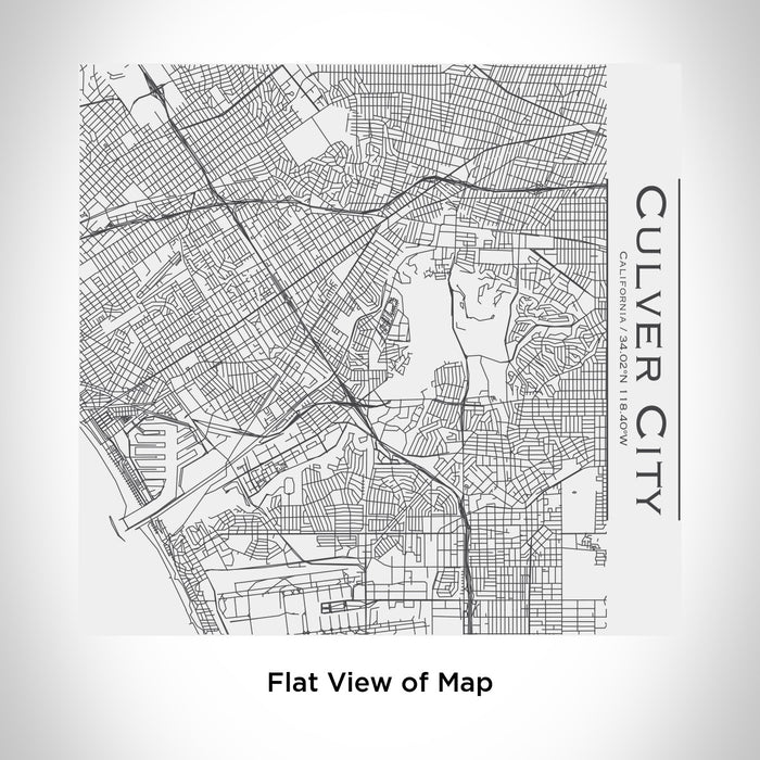 Rendered View of Culver City California Map Engraving on 17oz Stainless Steel Insulated Tumbler in White