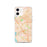 Custom iPhone 12 Culver City California Map Phone Case in Watercolor
