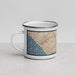 Left View Custom Culver City California Map Enamel Mug in Woodblock