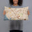 Person holding 20x12 Custom Culver City California Map Throw Pillow in Woodblock