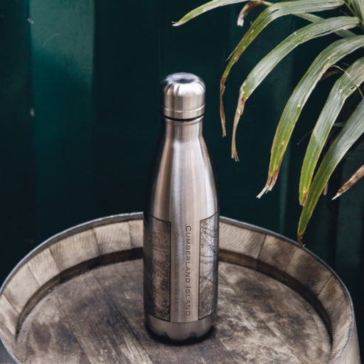 Cumberland Island Georgia Custom Engraved City Map Inscription Coordinates on 17oz Stainless Steel Insulated Cola Bottle