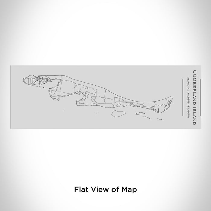Rendered View of Cumberland Island Georgia Map Engraving on 10oz Stainless Steel Insulated Cup with Sliding Lid in White