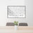24x36 Cupertino California Map Print Lanscape Orientation in Classic Style Behind 2 Chairs Table and Potted Plant