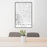24x36 Cupertino California Map Print Portrait Orientation in Classic Style Behind 2 Chairs Table and Potted Plant
