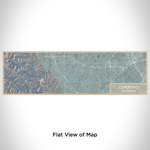 Flat View of Map Custom Cupertino California Map Enamel Mug in Afternoon