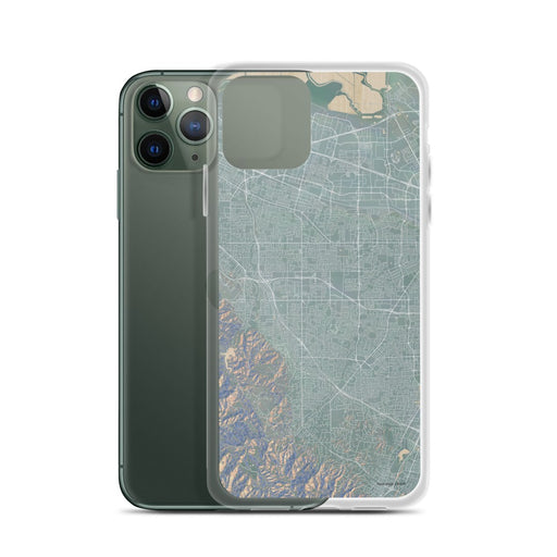 Custom Cupertino California Map Phone Case in Afternoon