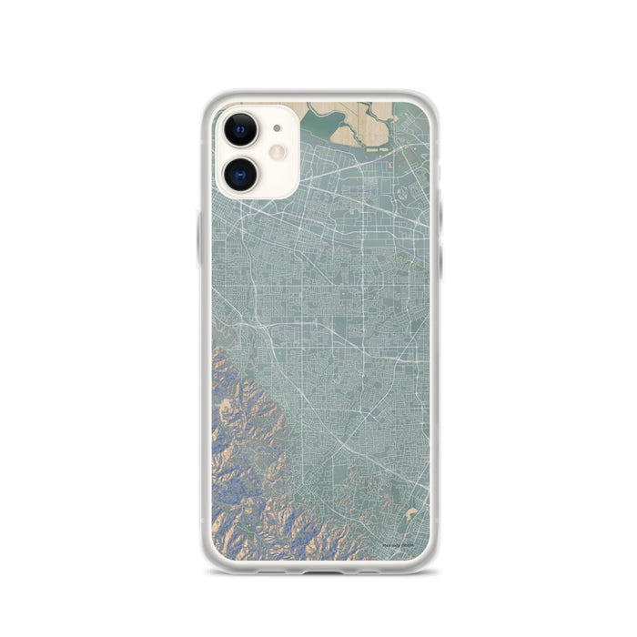 Custom iPhone 11 Cupertino California Map Phone Case in Afternoon