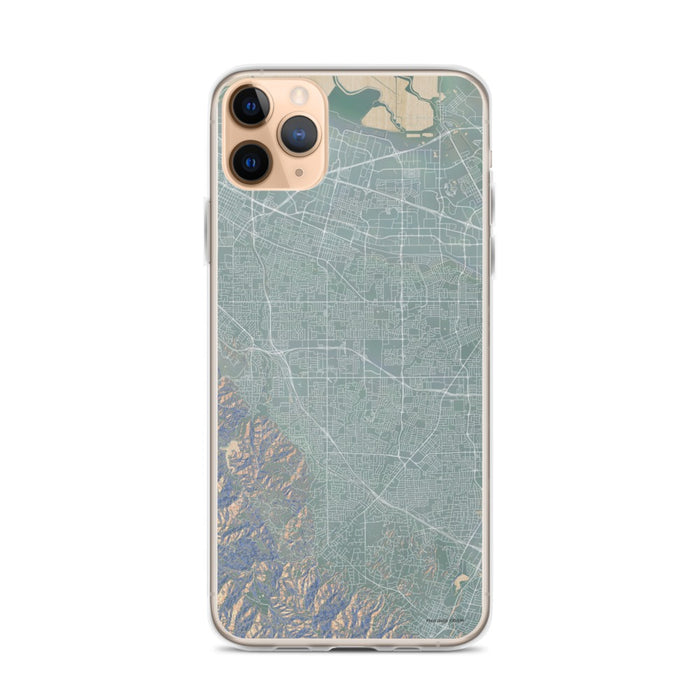 Custom iPhone 11 Pro Max Cupertino California Map Phone Case in Afternoon