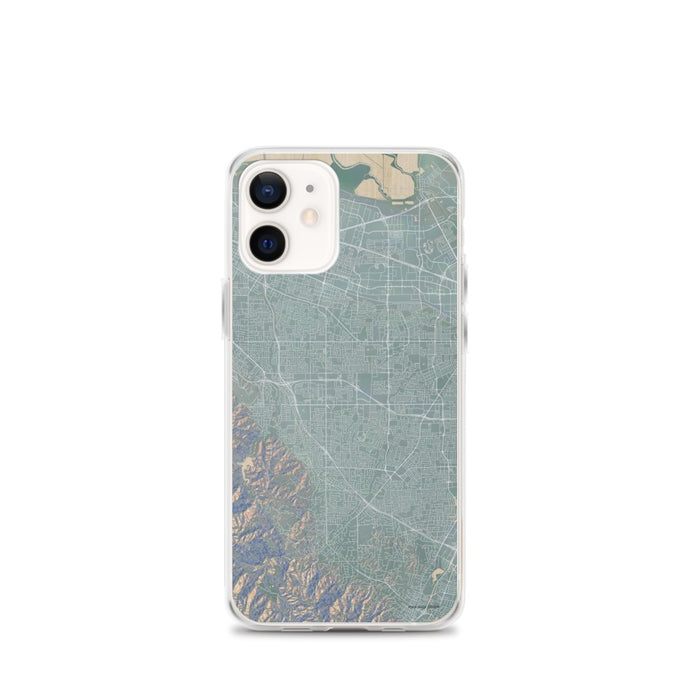 Custom iPhone 12 mini Cupertino California Map Phone Case in Afternoon