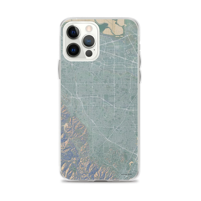 Custom iPhone 12 Pro Max Cupertino California Map Phone Case in Afternoon