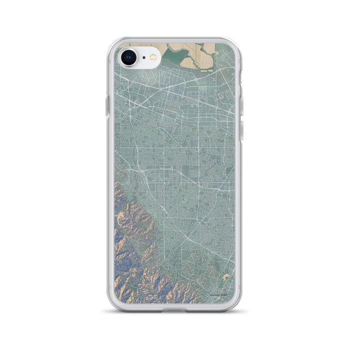Custom iPhone SE Cupertino California Map Phone Case in Afternoon