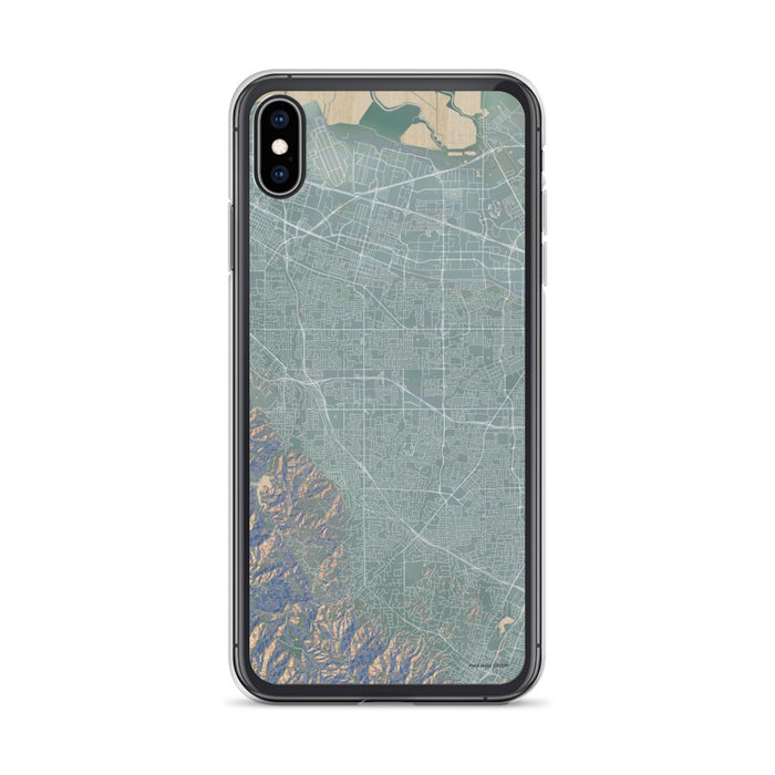 Custom iPhone XS Max Cupertino California Map Phone Case in Afternoon