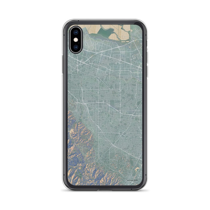 Custom iPhone XS Max Cupertino California Map Phone Case in Afternoon