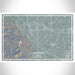 Cupertino California Map Print Landscape Orientation in Afternoon Style With Shaded Background