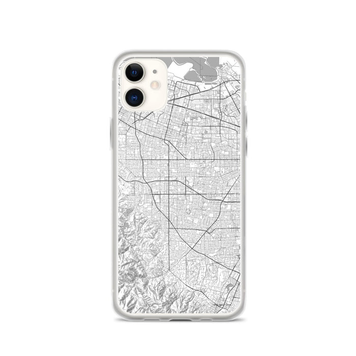 Custom iPhone 11 Cupertino California Map Phone Case in Classic