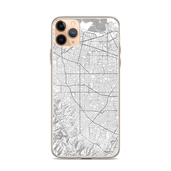 Custom iPhone 11 Pro Max Cupertino California Map Phone Case in Classic
