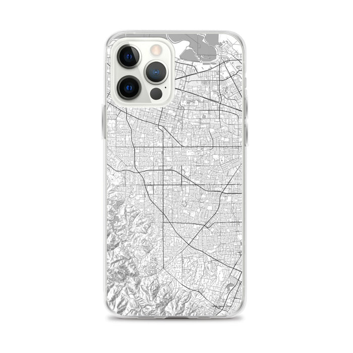 Custom iPhone 12 Pro Max Cupertino California Map Phone Case in Classic
