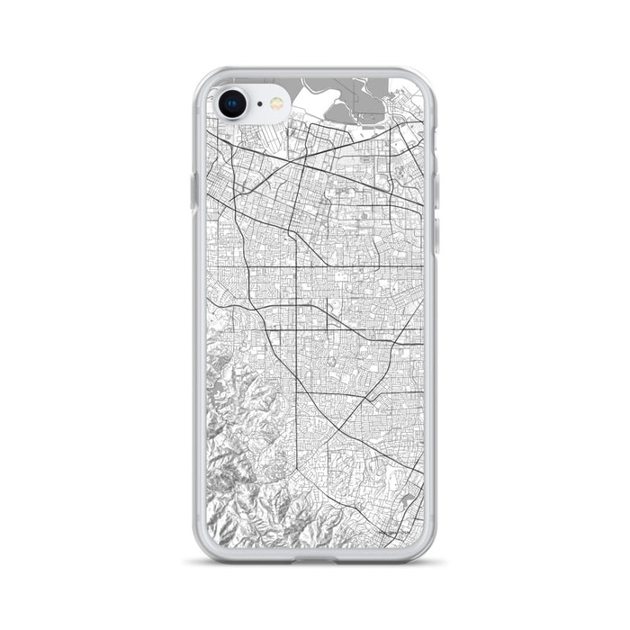 Custom iPhone SE Cupertino California Map Phone Case in Classic