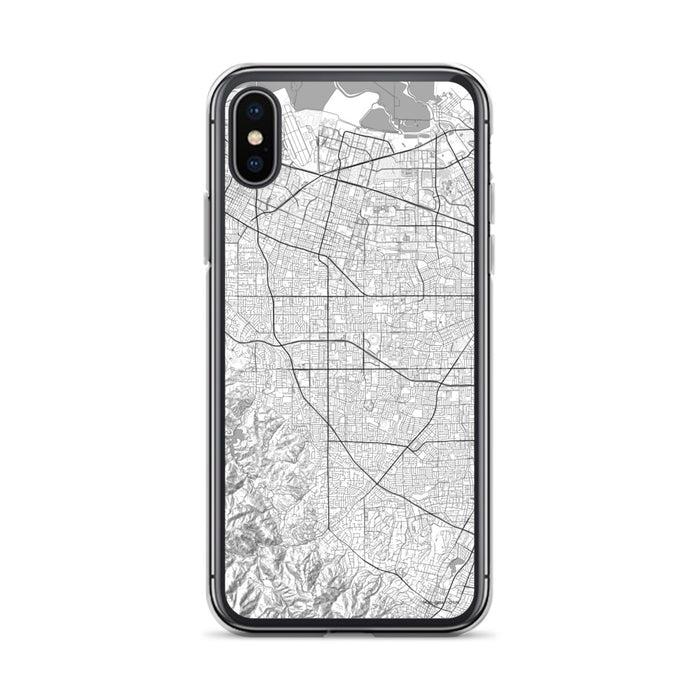 Custom iPhone X/XS Cupertino California Map Phone Case in Classic