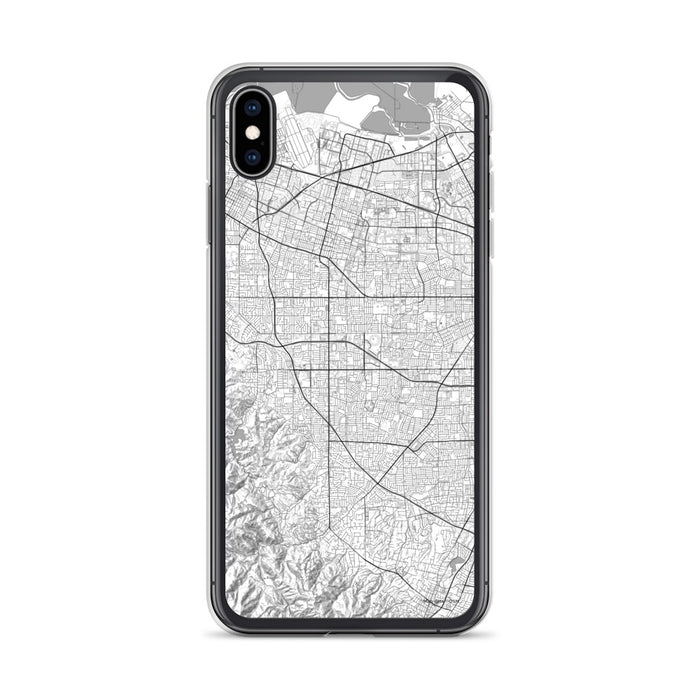 Custom iPhone XS Max Cupertino California Map Phone Case in Classic