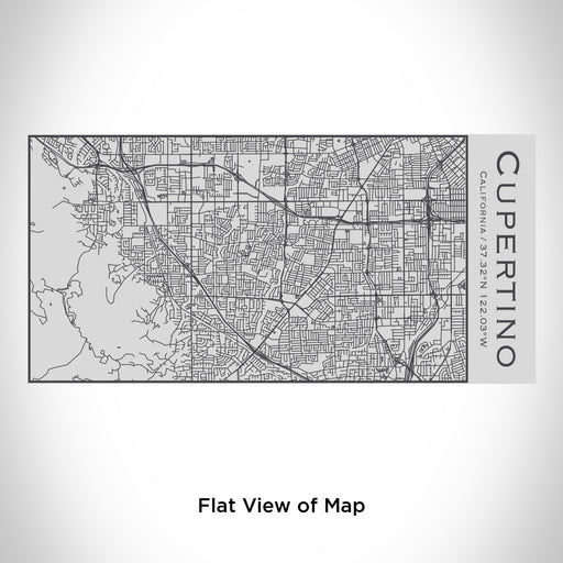 Rendered View of Cupertino California Map Engraving on 17oz Stainless Steel Insulated Cola Bottle