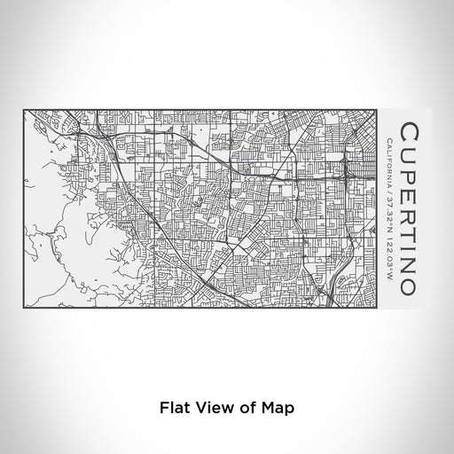 Rendered View of Cupertino California Map Engraving on 17oz Stainless Steel Insulated Cola Bottle in White