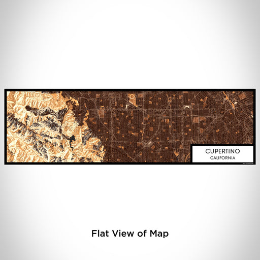 Flat View of Map Custom Cupertino California Map Enamel Mug in Ember