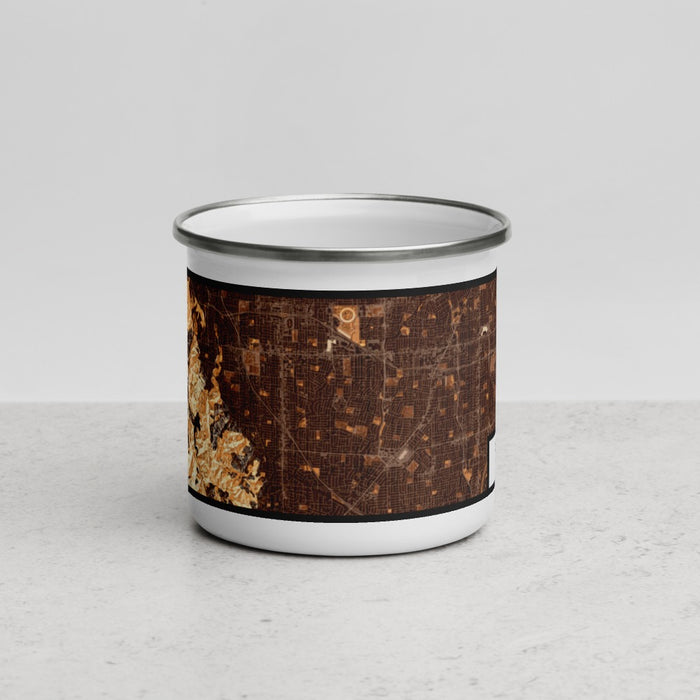 Front View Custom Cupertino California Map Enamel Mug in Ember