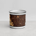 Front View Custom Cupertino California Map Enamel Mug in Ember